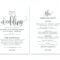 041 Free Wedding Program Templates Word Template Stunning Inside Free Printable Wedding Program Templates Word