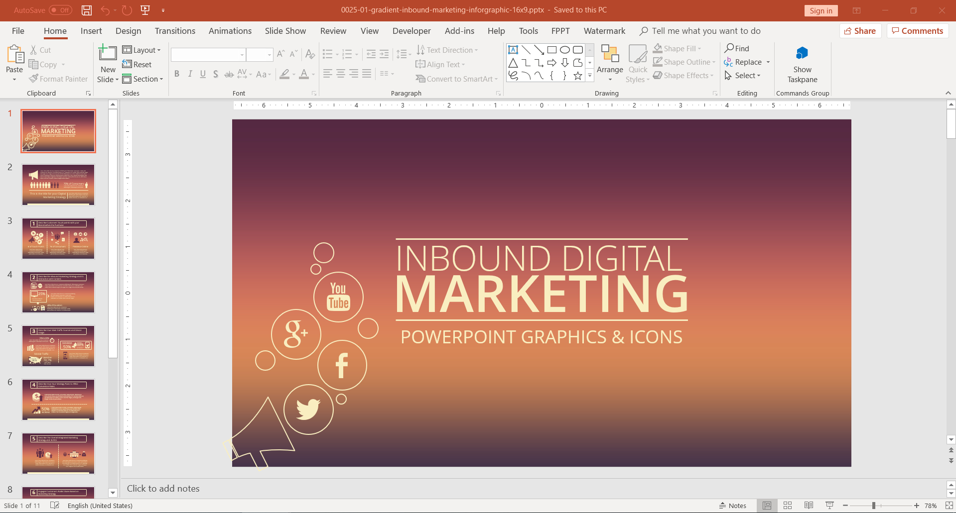10+ Best Creative Powerpoint Templates For Marketing Within Save Powerpoint Template As Theme