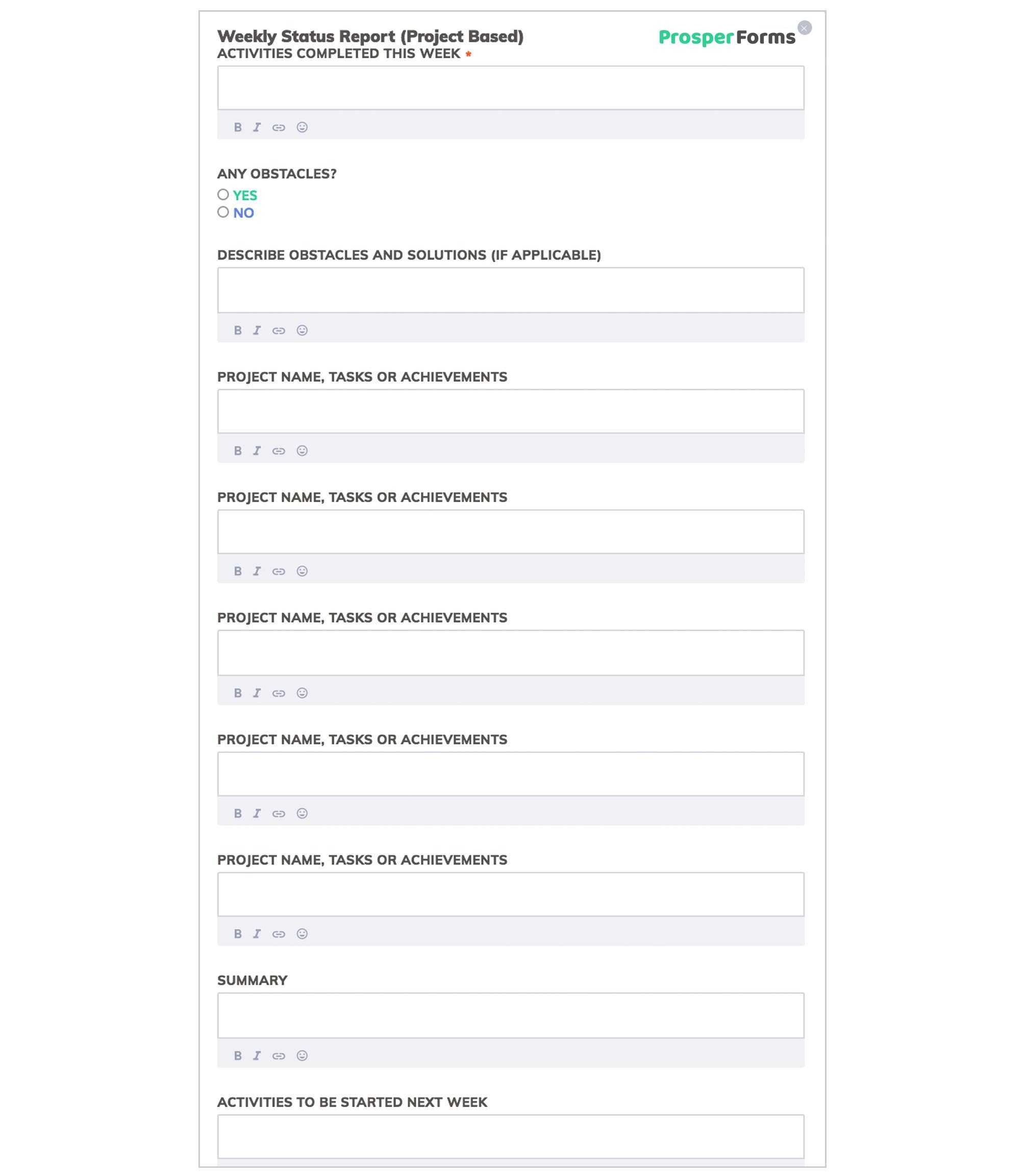 10 Outstanding Templates Of Weekly Reports | Free Download Intended For Research Project Progress Report Template