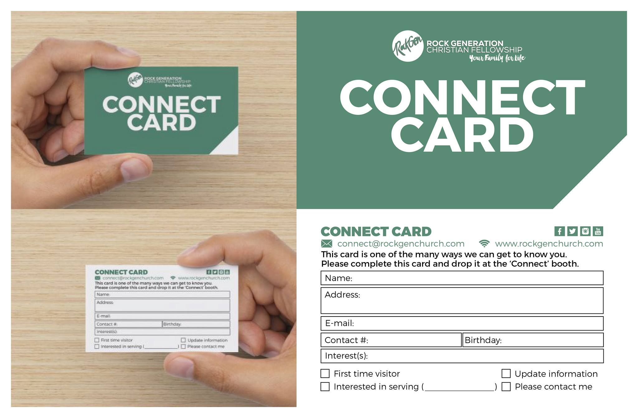 11 Awesome Church Connection Card Examples | Church Outreach Inside Church Visitor Card Template Word