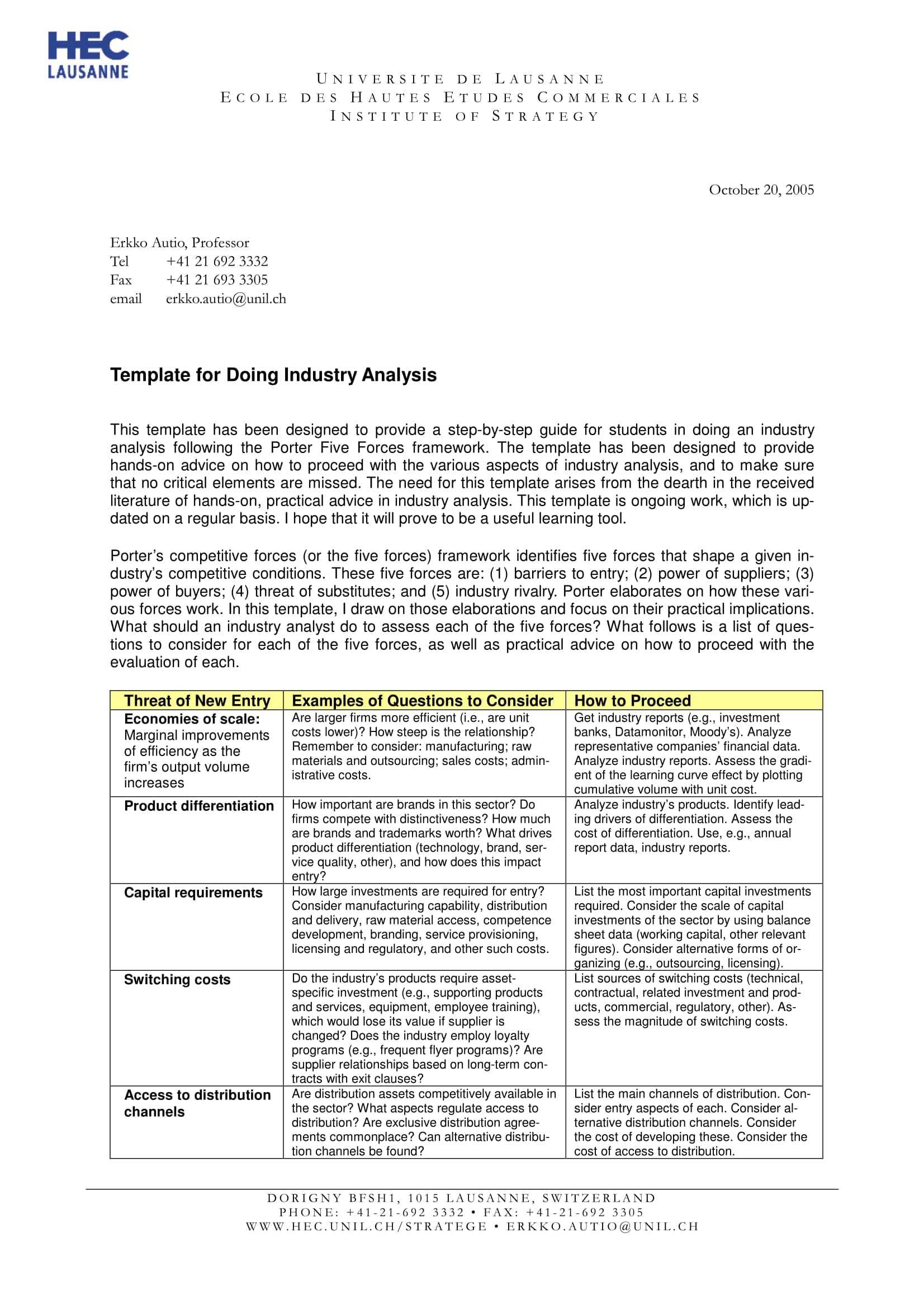 11+ Industry Analysis Examples – Pdf | Examples Regarding Industry Analysis Report Template