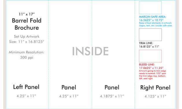 11&quot; X 17&quot; Barrel Fold Brochure Template - U.s. Press intended for 11X17 Brochure Template