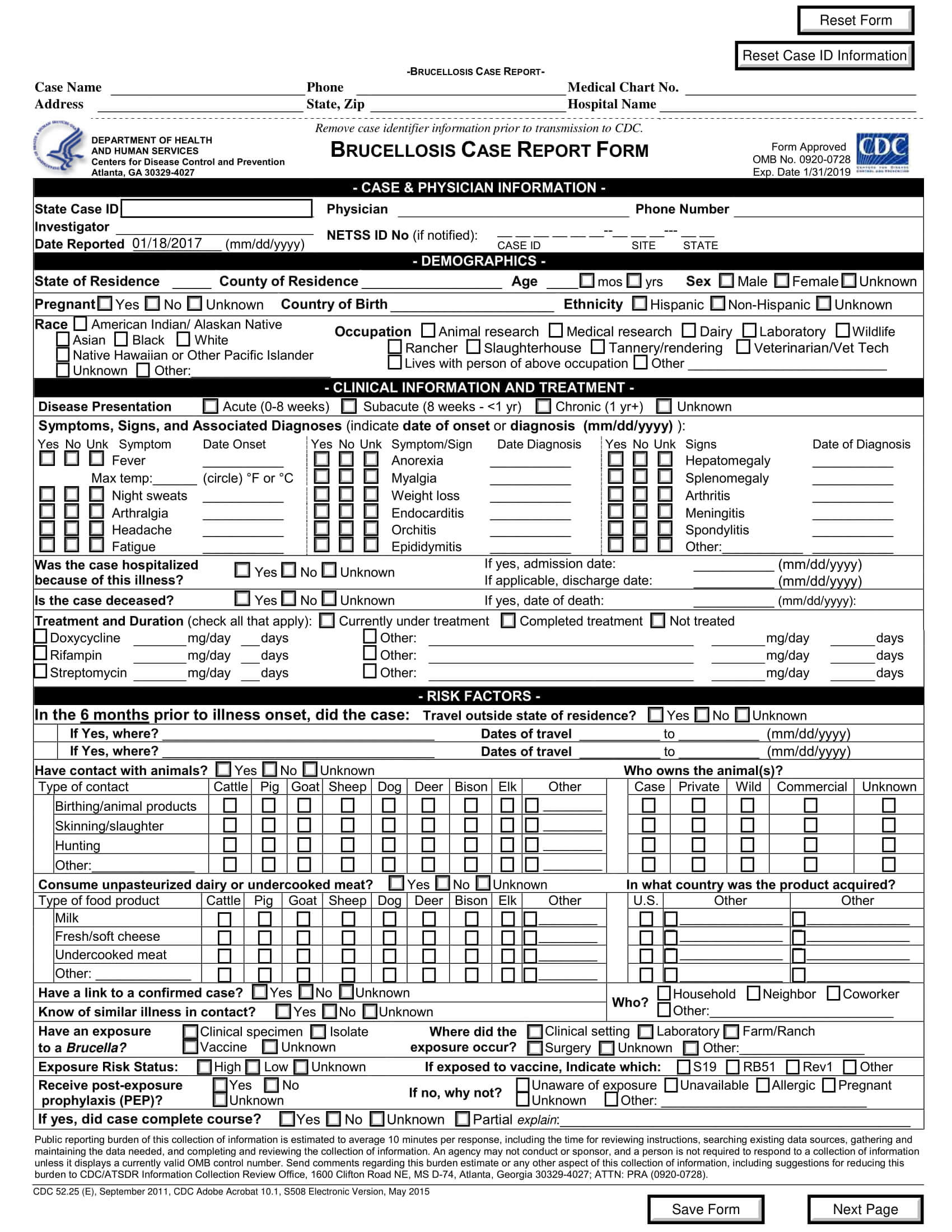 12+ Case Report Form Samples – Pdf, Doc Throughout Case Report Form Template Clinical Trials