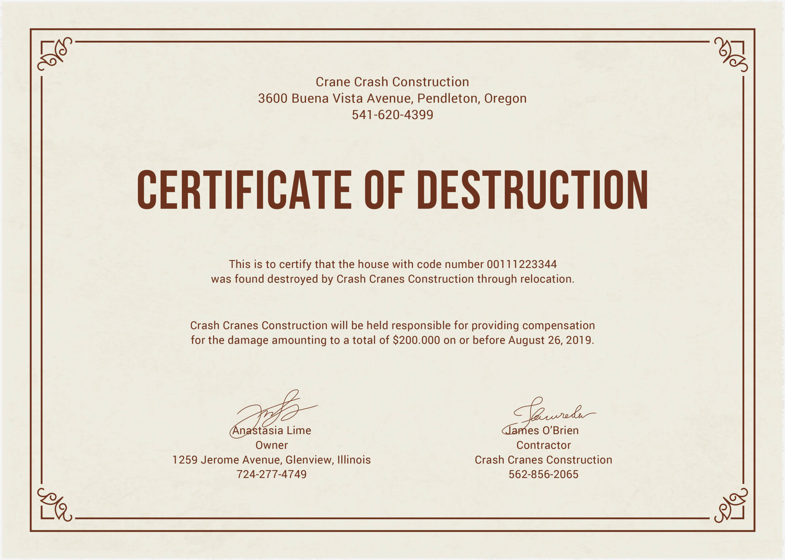 12 Certificate Of Destruction Template | Resume Letter Inside Hard Drive Destruction Certificate Template
