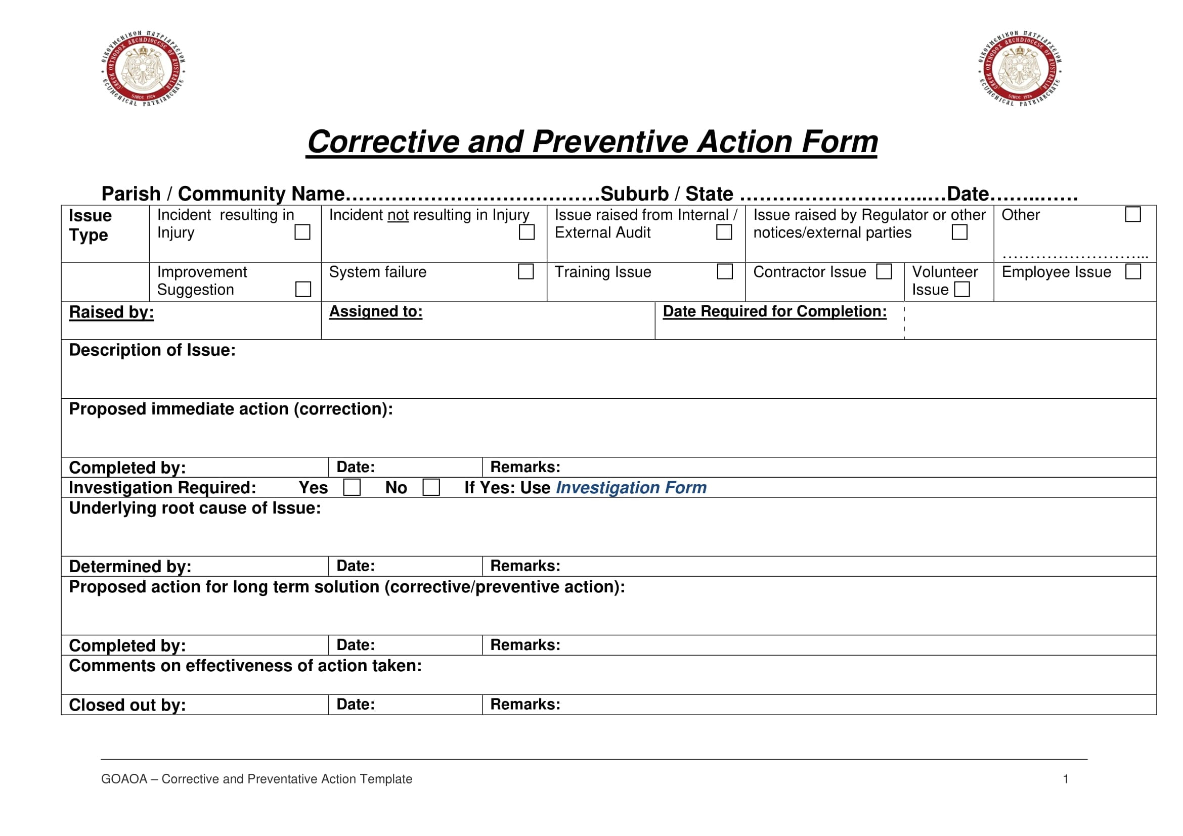 12+ Corrective Action Report Examples – Pdf | Examples Regarding Fracas Report Template