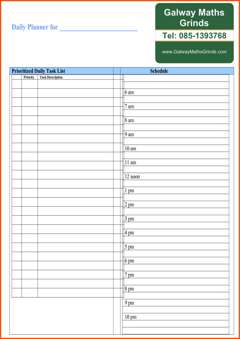 12+ Daily Planner Template Word | Survey Template Words For Blank Table Of Contents Template Pdf