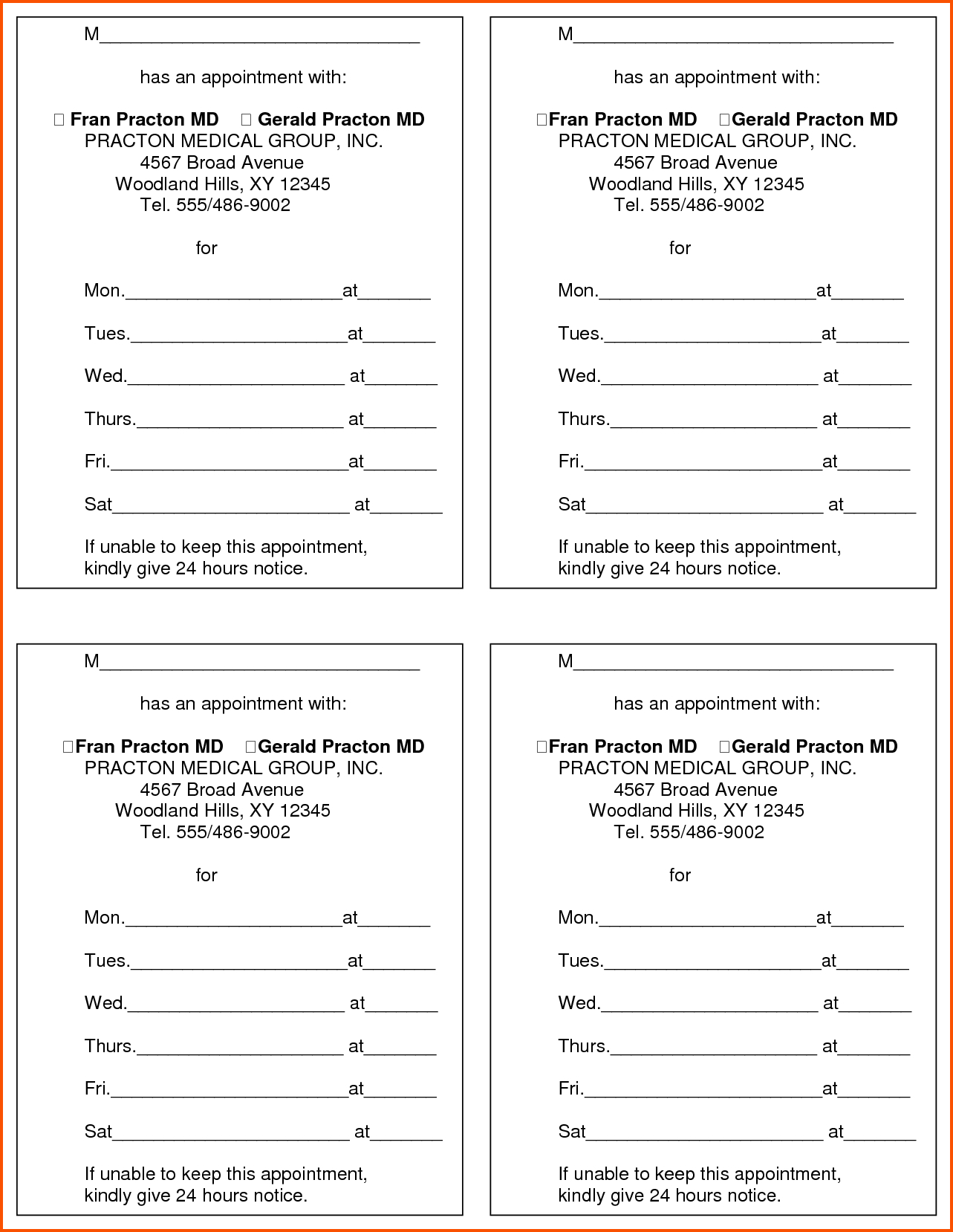 13+ Appointment Cards Template | Survey Template Words With Regard To Appointment Card Template Word