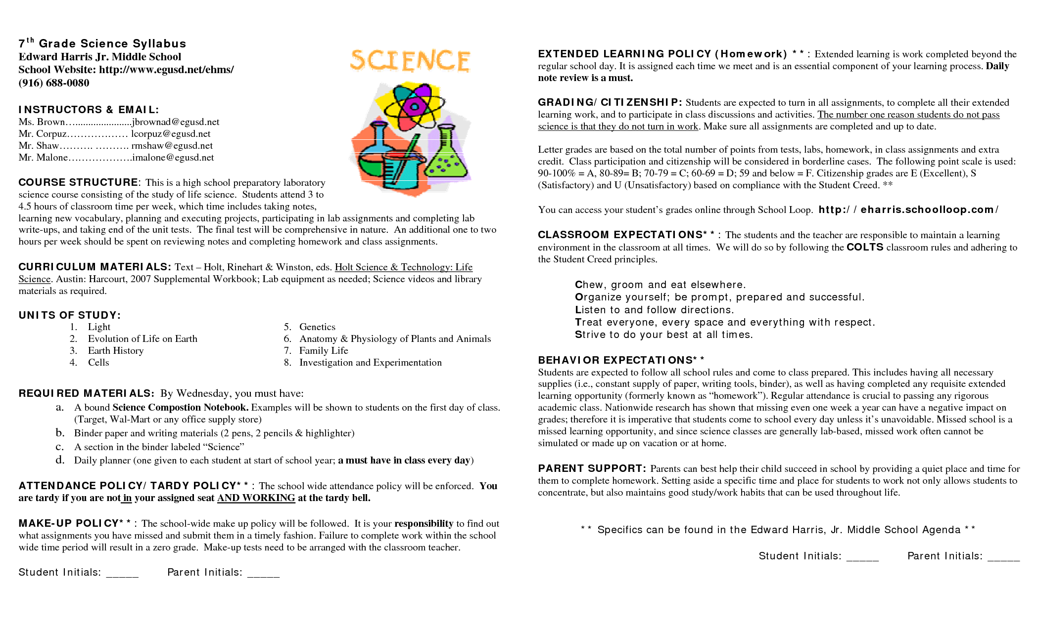 15 Awesome Syllabus Template For Middle School Images Throughout Blank Syllabus Template