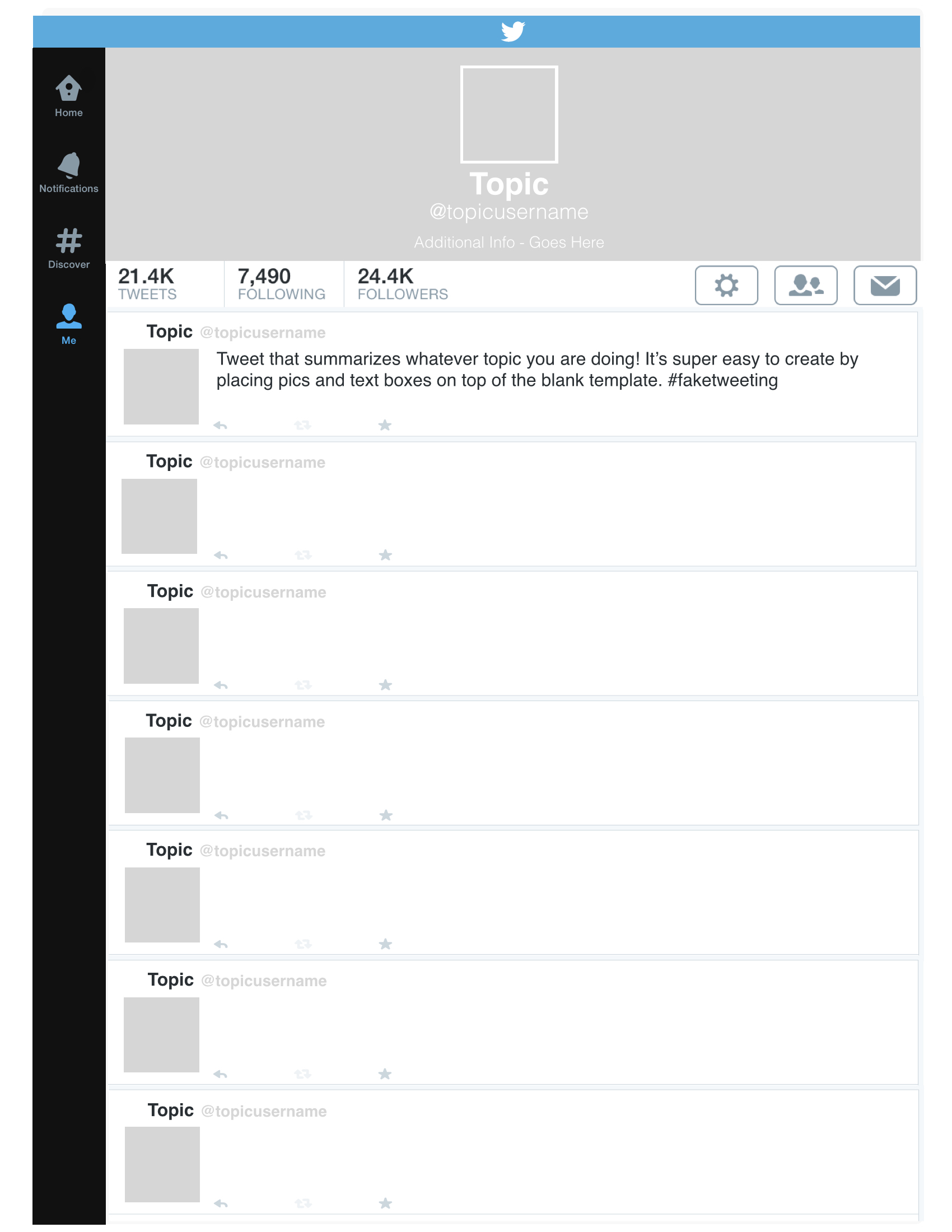 15 Best Photos Of Blank Twitter Template For Students 2015 Inside Blank Twitter Profile Template