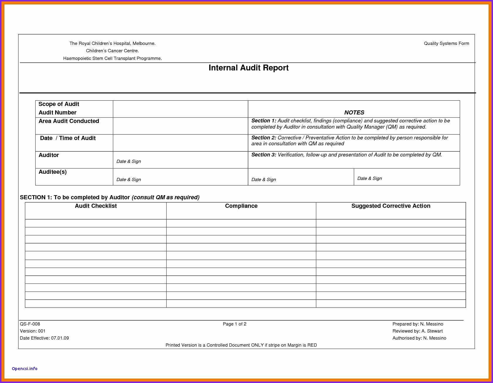 15+ Internal Audit Report Template | Sap Appeal Pertaining To Audit Findings Report Template
