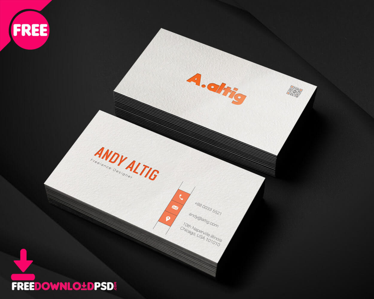 150+ Free Business Card Psd Templates Pertaining To Freelance Business Card Template