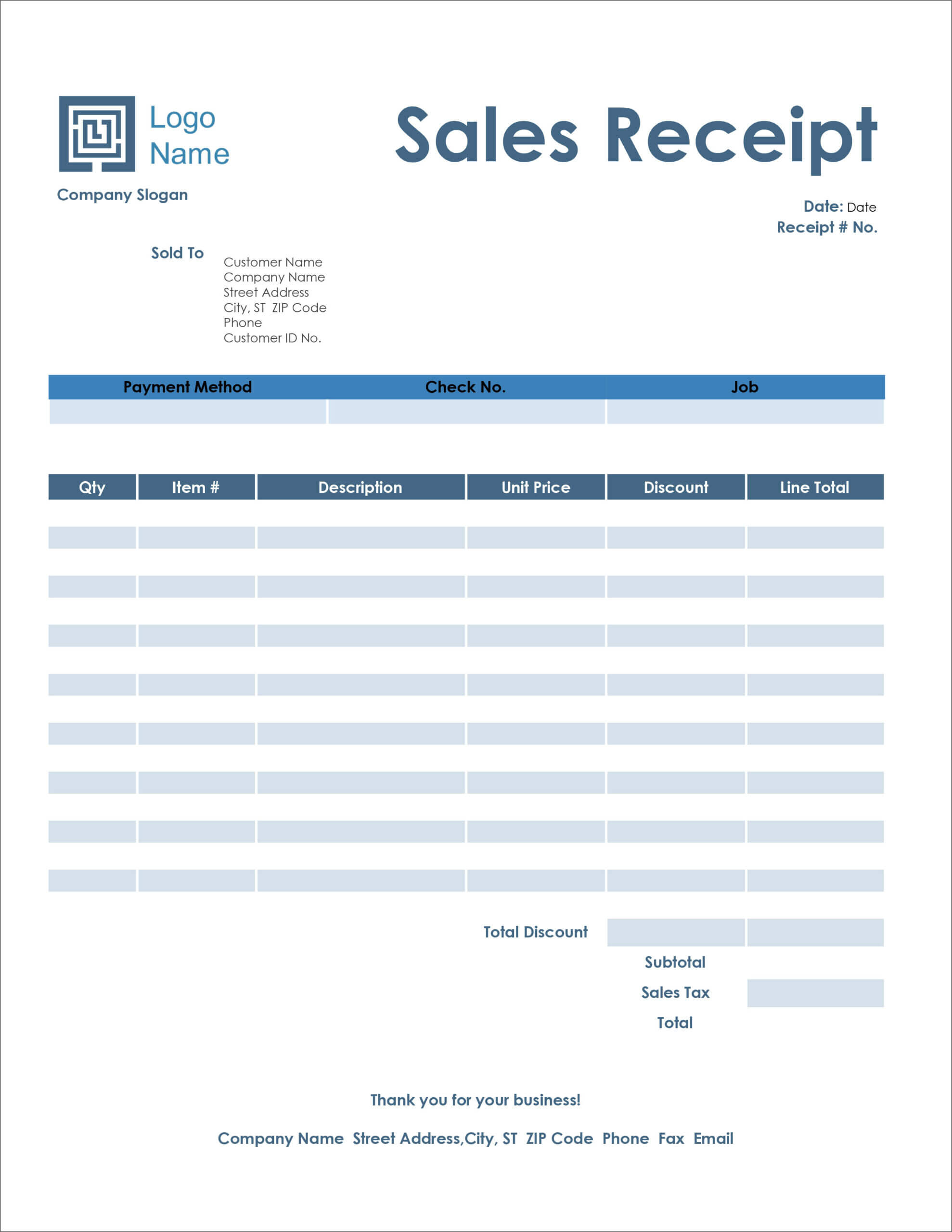 16 Free Receipt Templates – Download For Microsoft Word Inside Microsoft Office Word Invoice Template