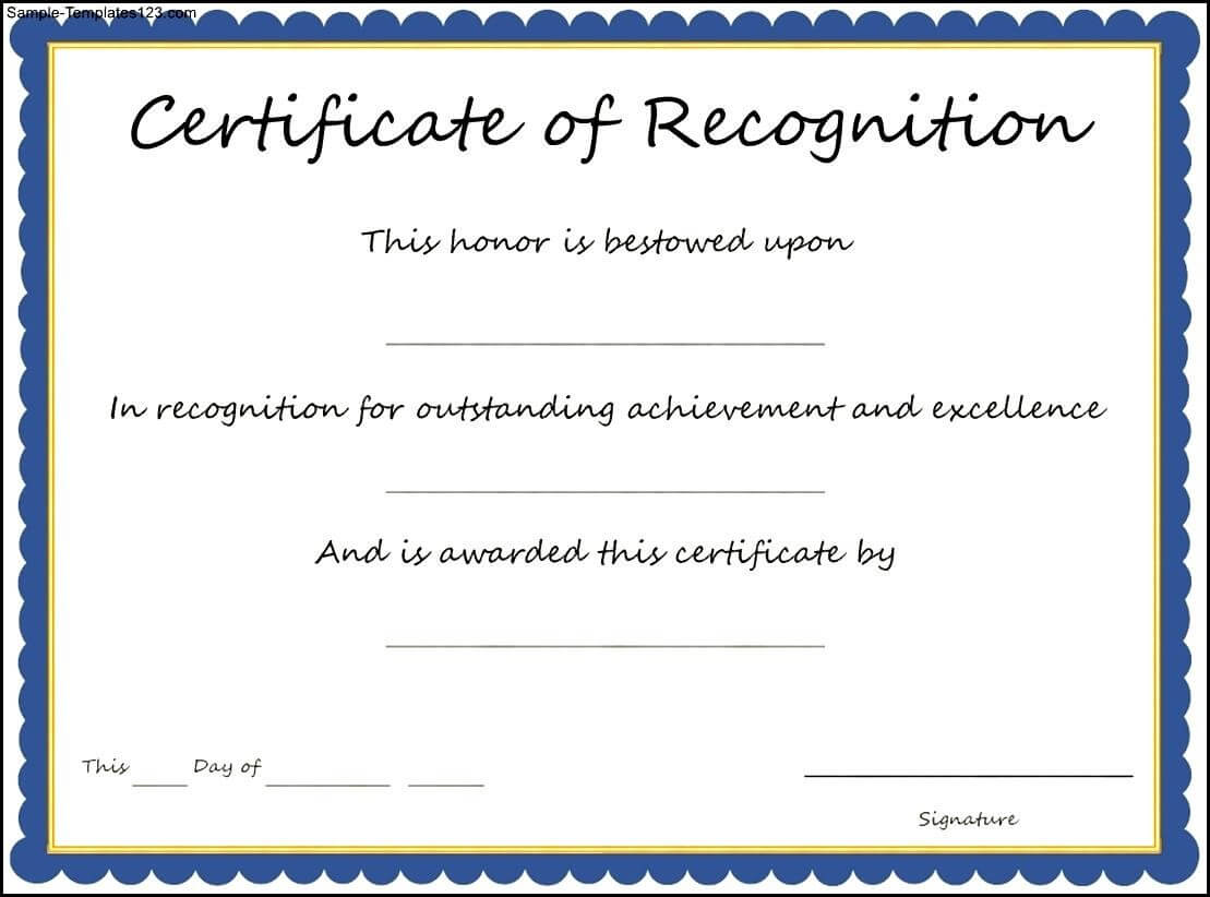 17+ Certificate Of Appreciation Sample Format | Sowtemplate Inside Sample Certificate Of Recognition Template
