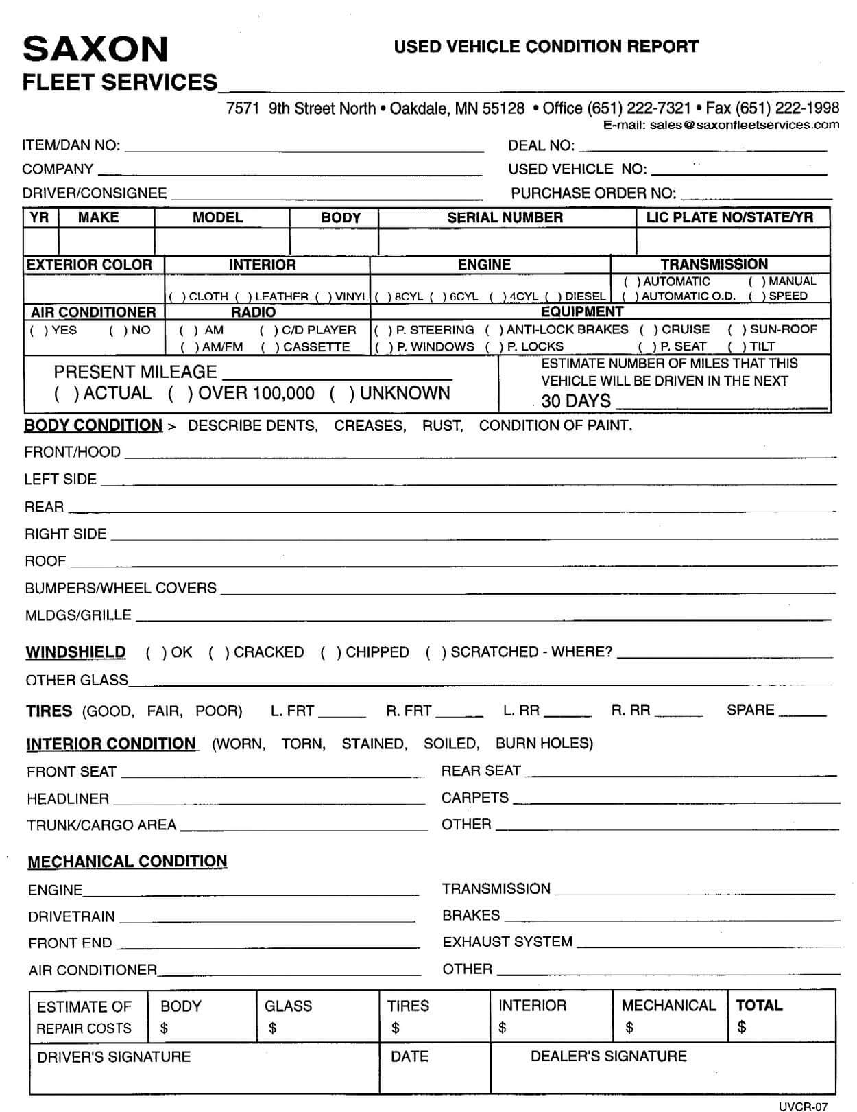 18 Images Of Truck Condition Report Template | Masorler Intended For Truck Condition Report Template