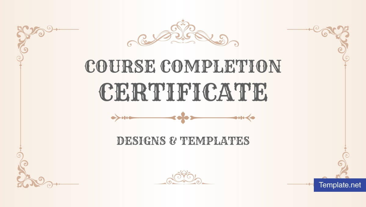 19+ Course Completion Certificate Designs & Templates – Psd In Free Completion Certificate Templates For Word