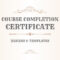 19+ Course Completion Certificate Designs & Templates – Psd Intended For Indesign Certificate Template