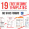 19 Free Resume Templates Download Now In Ms Word On Behance Pertaining To Free Downloadable Resume Templates For Word