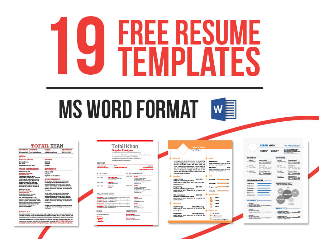19 Free Resume Templates Download Now In Ms Word On Behance Pertaining To Microsoft Word Resume Template Free