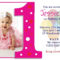 1St Birthday Invitation Card Template Free Download regarding First Birthday Invitation Card Template
