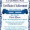 1St Place Certificate Template | Business Plan Sample Uitm In First Place Certificate Template
