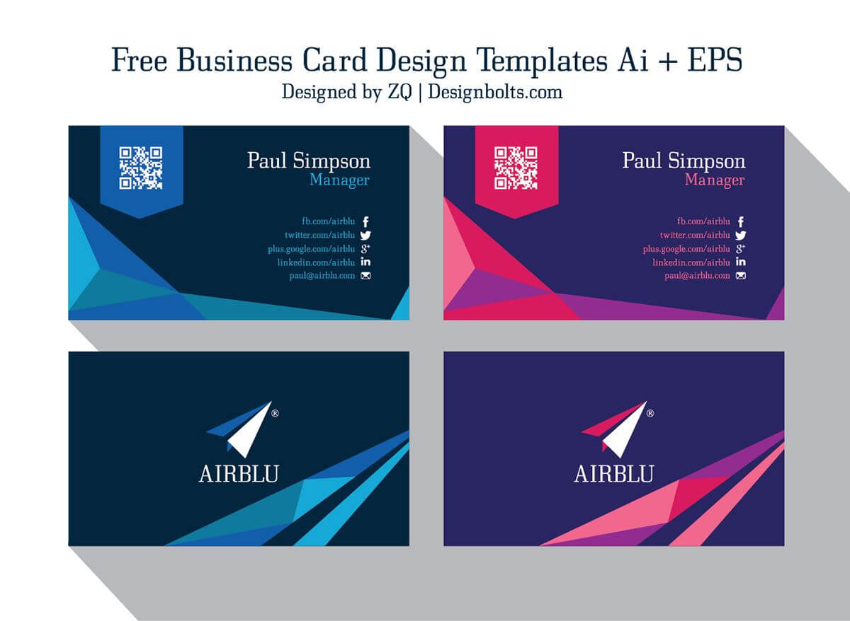2 Free Professional Premium Vector Business Card Design Regarding Google Search Business Card Template