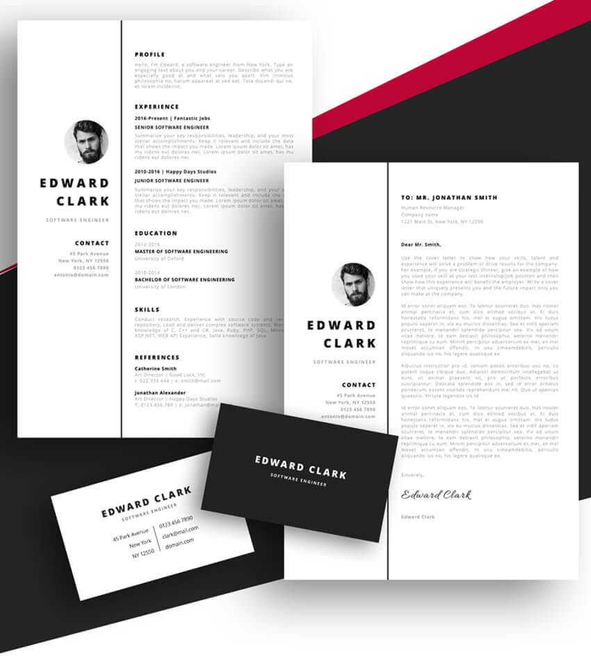 20 Best Free Pages & Ms Word Resume Templates For Mac (2019) Inside Pages Business Card Template