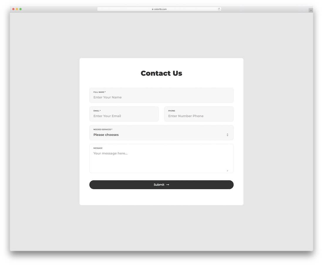 20 Best Modern Creative Free Inquiry Form Templates – Colorlib With Regard To Enquiry Form Template Word
