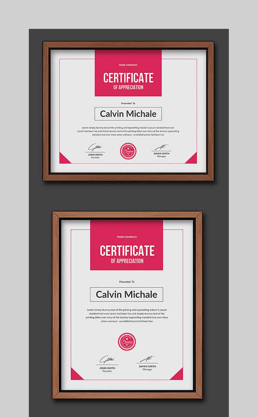 20 Best Word Certificate Template Designs To Award Inside Landscape Certificate Templates