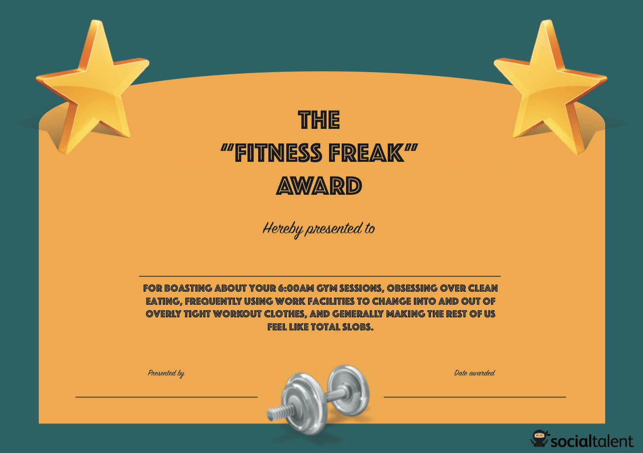 20 Hilarious Office Awards To Embarrass Your Colleagues With Funny Certificate Templates