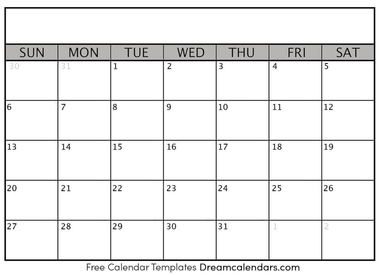 2019 Blank Calendar Templates – Helena Orstem – Medium Intended For Blank Calender Template