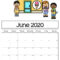2020 Printable Monthly Calendar For Kids | Calendar Shelter Throughout Blank Calendar Template For Kids