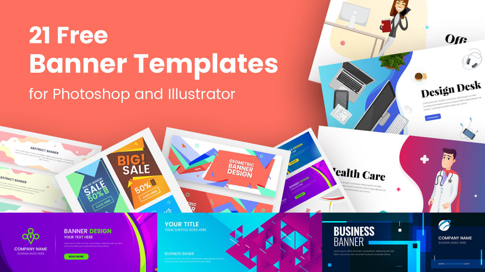 21 Free Banner Templates For Photoshop And Illustrator In Animated Banner Templates