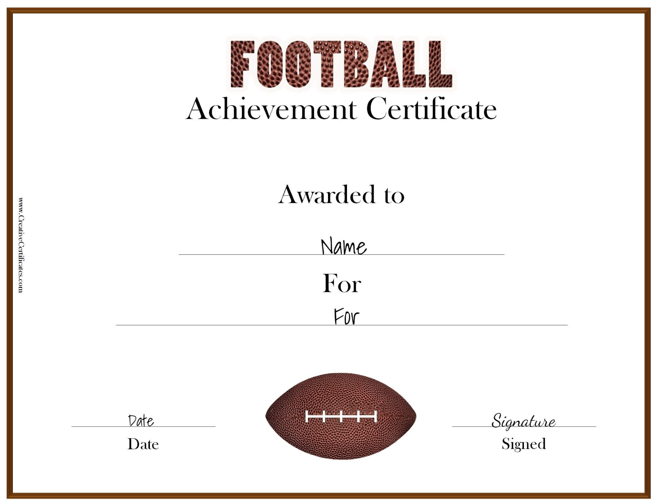 24 Images Of Football Award Template Free | Jackmonster Within Football Certificate Template