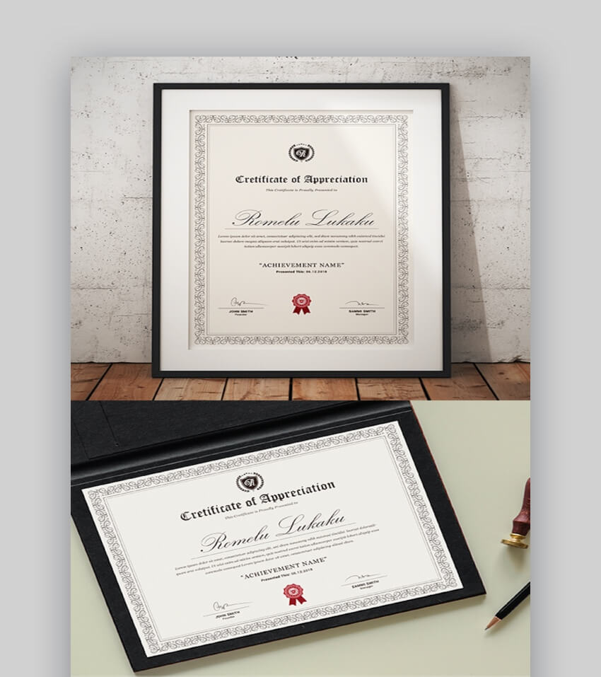 25+ Best Certificate Design Templates: Awards, Gifts Throughout Professional Award Certificate Template