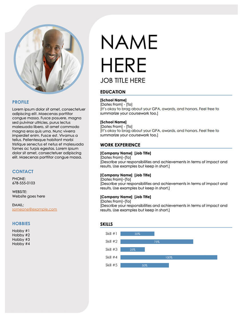 25+ Free Resume Templates For Open Office, Libreoffice, And Within Microsoft Word Resume Template Free