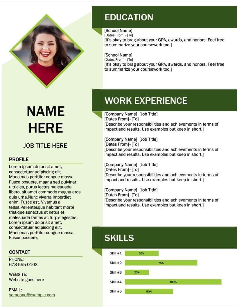 25 Resume Templates For Microsoft Word [Free Download] Regarding Free Downloadable Resume Templates For Word