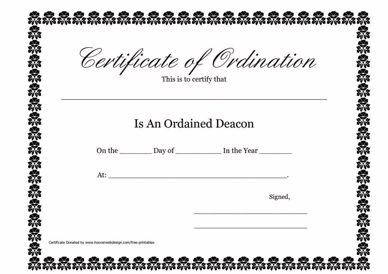 27 Images Of Free Printable Ordination Certificate Template Pertaining To Free Ordination Certificate Template