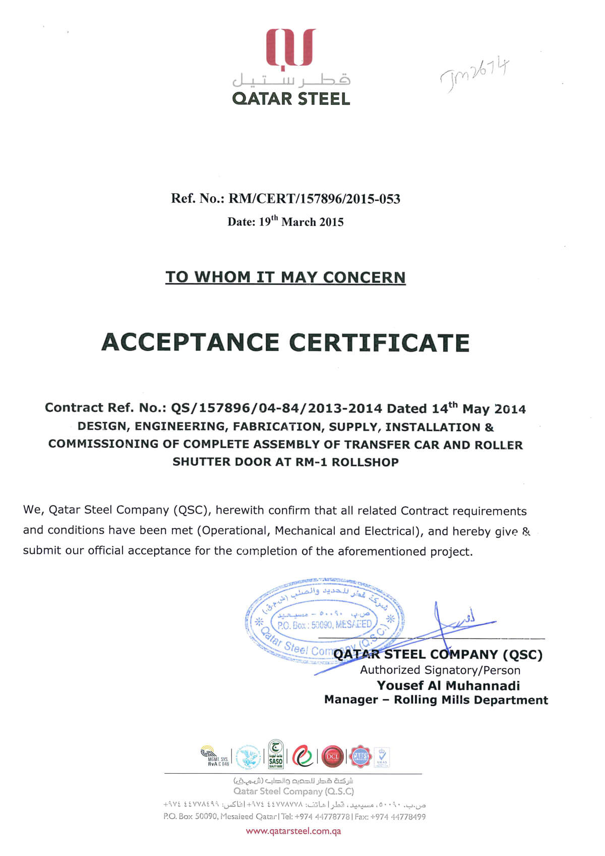 28+ [ Acceptance Certificate Template ] | Acceptance Intended For Certificate Of Acceptance Template