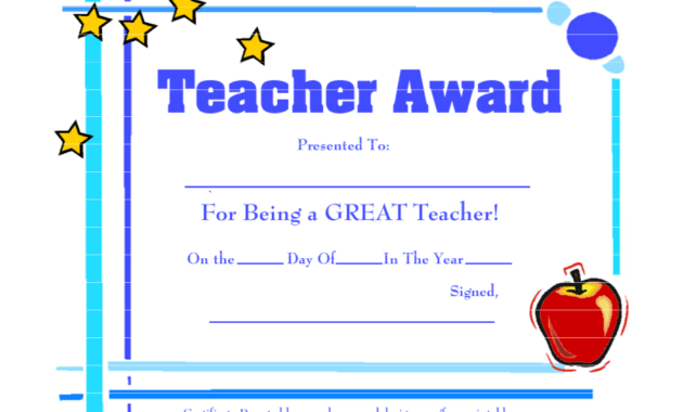 28+ [ Best Teacher Certificate Templates Free ] | 5 Best with regard to Best Teacher Certificate Templates Free