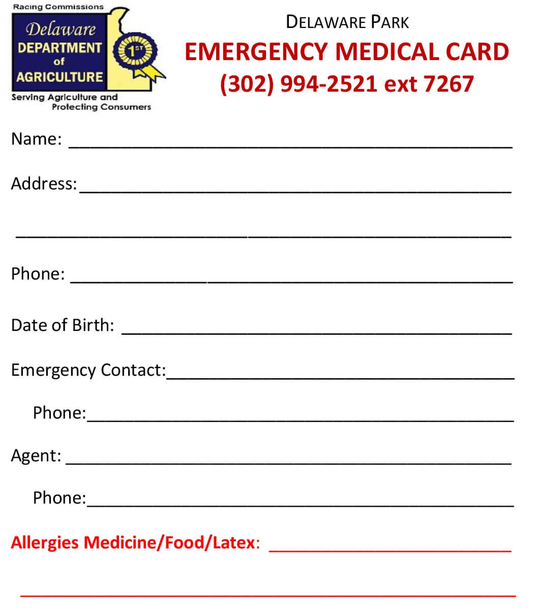 28+ [ Emergency Medical Card Template ] | Emergency Medical Pertaining To Medical Alert Wallet Card Template