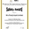 28 Images Of Shrink And Safety Award Template Free | Migapps Within Safety Recognition Certificate Template