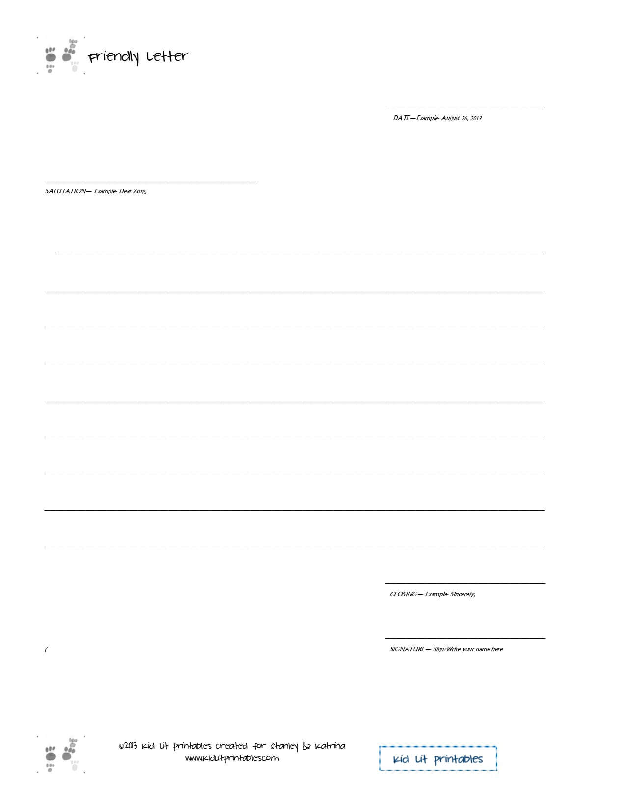 28+ [ Printable Letter Writing Template ] | Printable With Blank Letter Writing Template For Kids
