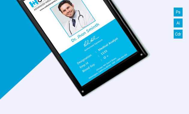 29+ Id Card Templates - Psd | Id Card Template, Employee Id with regard to Portrait Id Card Template