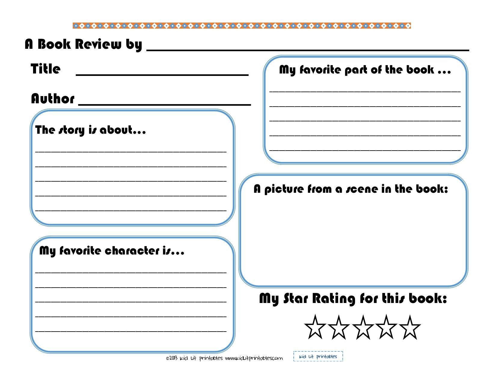 3 Free Printable Book Report Forms (And More) For Different For First Grade Book Report Template