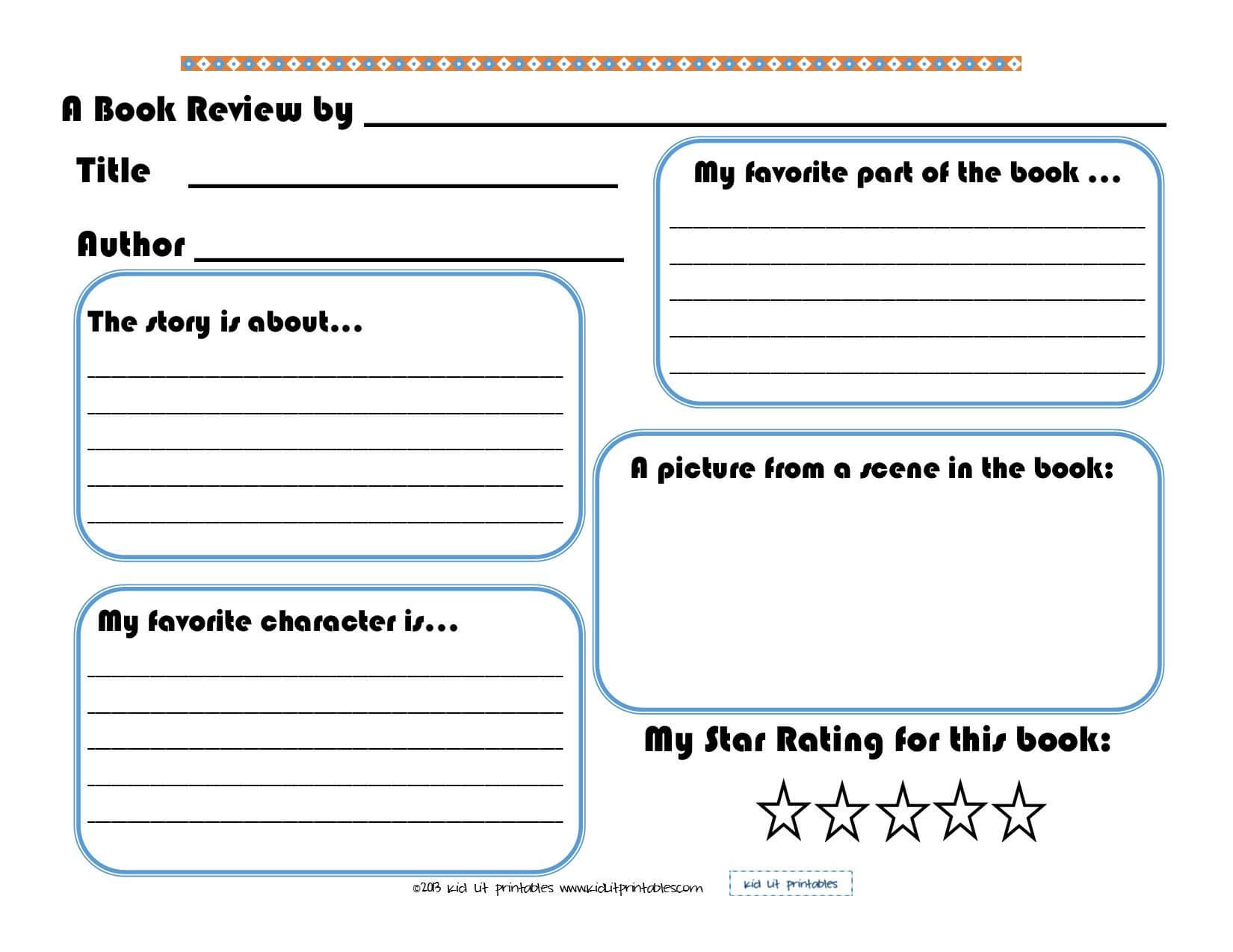 3 Levels Of Free Printable Book Reports From Kid Lit Inside Story Report Template