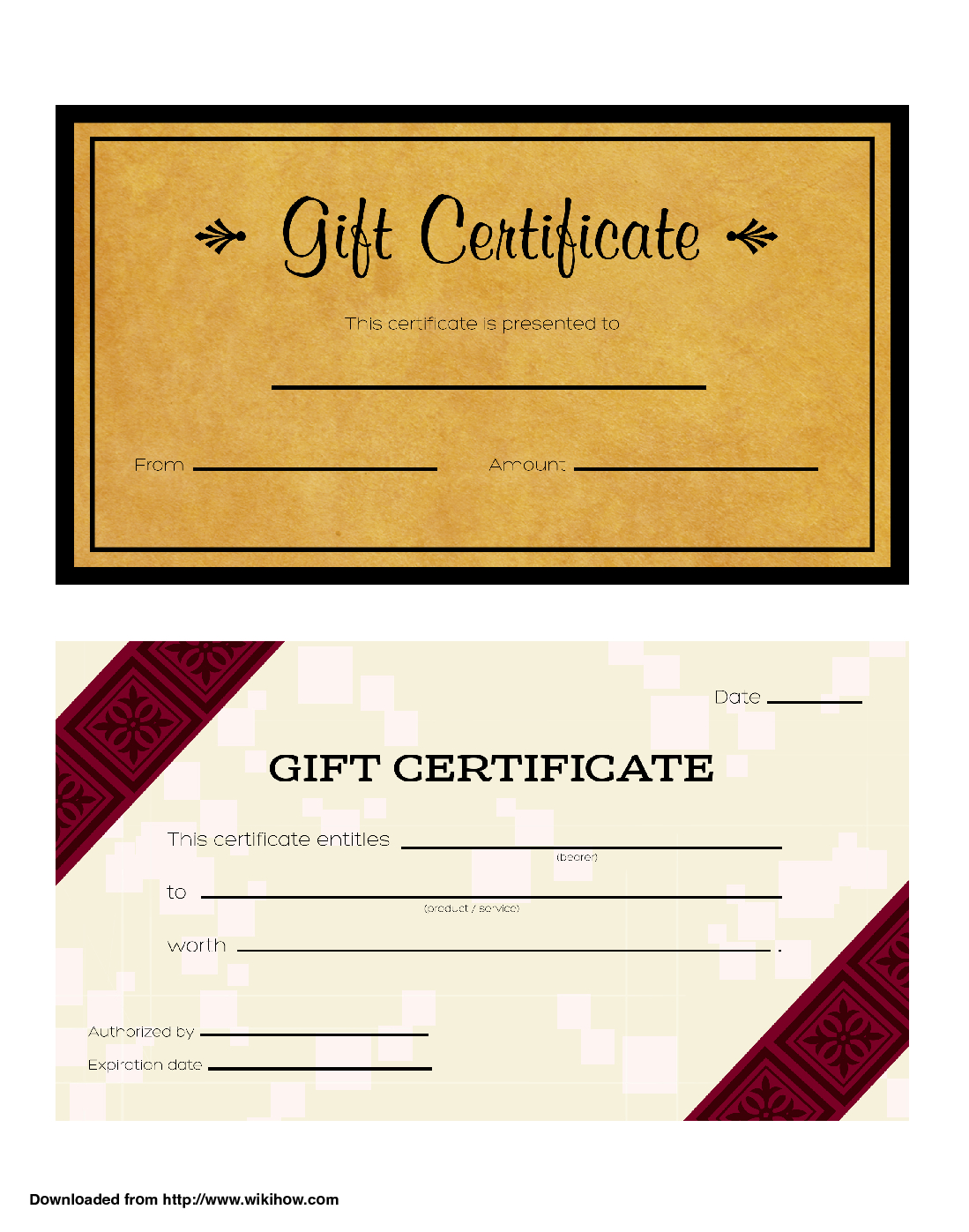 3 Ways To Make Your Own Printable Certificate – Wikihow Pertaining To Automotive Gift Certificate Template