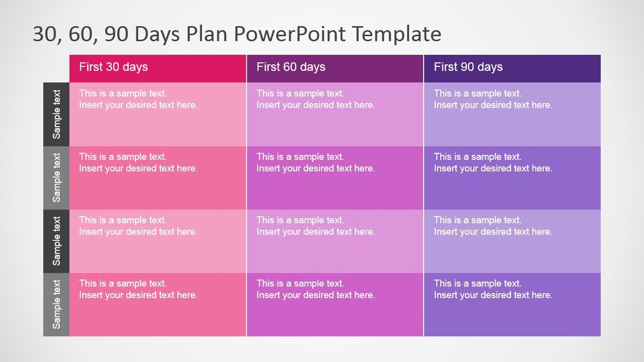 30 60 90 Days Plan Powerpoint Template | 90 Day Plan With Regard To 30 60 90 Day Plan Template Powerpoint