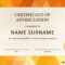 30 Free Certificate Of Appreciation Templates And Letters In Volunteer Certificate Templates