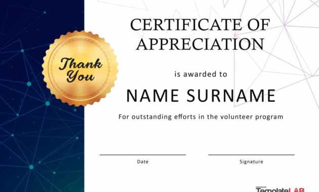 30 Free Certificate Of Appreciation Templates And Letters throughout Gratitude Certificate Template