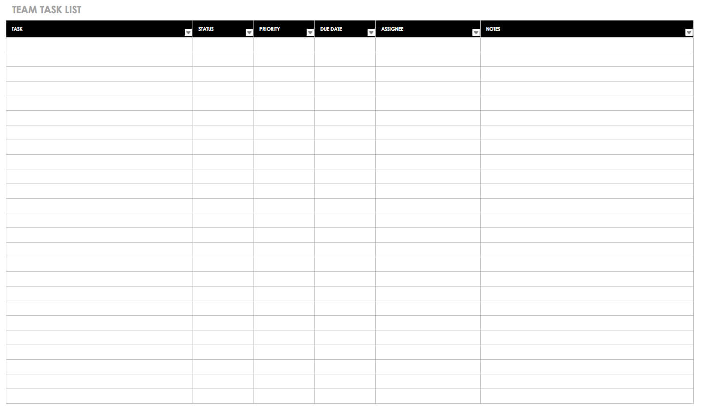 30+ Free Task And Checklist Templates | Smartsheet In Blank Checklist Template Pdf